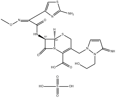 硫酸头孢噻利 结构式