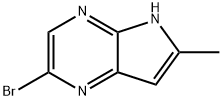2-Bromo-6-methyl-5H-Pyrrolo[2,3-b]pyrazine 结构式