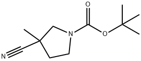 tert-butyl 3-cyano-3-methylpyrrolidine-1-carboxylate 结构式