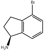 (1S)-4-溴-2,3-二氢-1H-茚-1-胺盐酸盐 结构式