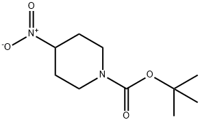 4-硝基哌啶-1-甲酸叔丁酯 结构式