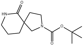 6-氧代-2,7-二氮杂螺[4.5]癸烷-2-羧酸叔丁酯 结构式