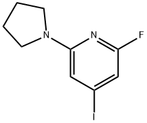 2-Fluoro-4-iodo-6-(pyrrolidin-1-yl)pyridine 结构式