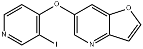 6 - ((3-碘吡啶-4-基) 氧基) 呋喃 [3,2-B] 吡啶 结构式