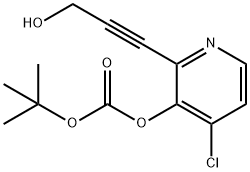 (4-氯-2-(3-羟基丙-1-炔-1-基)吡啶-3-基)碳酸叔丁酯 结构式