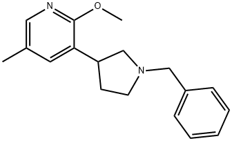 3-(1-Benzylpyrrolidin-3-yl)-2-methoxy-5-methylpyridine 结构式
