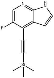 5-Fluoro-4-((trimethylsilyl)ethynyl)-1H-pyrrolo-[2,3-b]pyridine 结构式