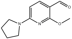 2-Methoxy-6-(pyrrolidin-1-yl)nicotinaldehyde 结构式