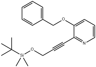 3-(Benzyloxy)-2-(3-((tert-butyldimethylsilyl)oxy)-prop-1-yn-1-yl)pyridine 结构式