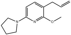 3-Allyl-2-methoxy-6-(pyrrolidin-1-yl)pyridine 结构式