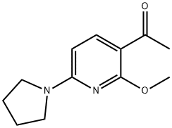 1-(2-甲氧基-6-(吡咯烷-1-基)吡啶-3-基)乙烷-1-酮 结构式