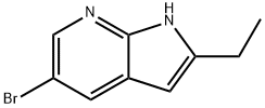 5-Bromo-2-ethyl-1H-pyrrolo[2,3-b]pyridine 结构式