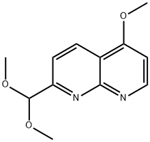 2-(二甲氧基甲基)-5-甲氧基-1,8-萘啶 结构式