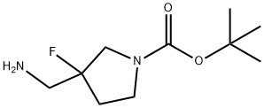 3-(氨甲基)-3-氟吡咯烷-1-甲酸叔丁酯 结构式