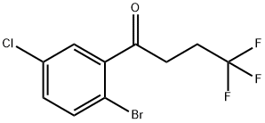 1-(2-溴-5-氯苯基)-4,4,4-三氟-1-丁酮 结构式