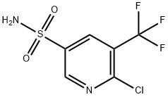 6-氯-5-(三氟甲基)吡啶-3-磺酰胺 结构式