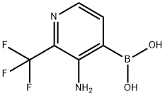 3-Amino-2-(trifluoromethyl)pyridine-4-boronic acid 结构式