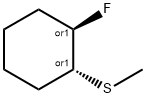 Cyclohexane, 1-fluoro-2-(methylthio)-, trans- (9CI) 结构式