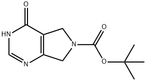 4-氧代-3H,4H,5H,6H,7H-吡咯并[3,4-D]嘧啶-6-羧酸叔丁酯 结构式