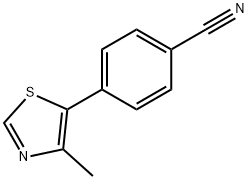 4-(4-甲基噻唑-5-基)苯甲腈 结构式