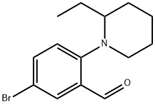 5-bromo-2-(2-ethylpiperidin-1-yl)benzaldehyde 结构式