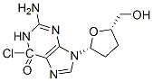 6-chloro-2',3'-dideoxyguanosine 结构式