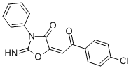 4-Oxazolidinone, 5-(2-(4-chlorophenyl)-2-oxoethylidene)-2-imino-3-phen yl- 结构式