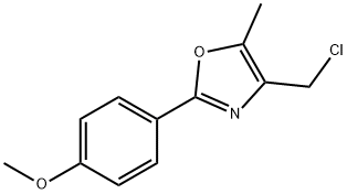4-(氯甲基)-2-(4-甲氧苯基)-5-甲基-1,3-恶唑 结构式
