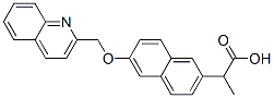 2-[6-[(Quinolin-2-yl)methoxy]naphthalen-2-yl]propanoic acid 结构式