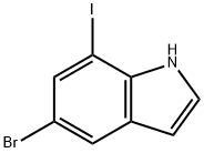 5-溴-7-碘吲哚 结构式