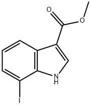 1H-Indole-3-carboxylic acid, 7-iodo-, Methyl ester 结构式