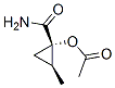 Cyclopropanecarboxamide, 1-(acetyloxy)-2-methyl-, cis- (9CI) 结构式