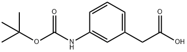 3-叔丁氧羰基氨基苯乙酸 结构式