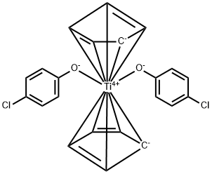 BIS-(CYCLOPENTADIENYL)-TITANIUM(IV)-BIS(4-CHLOROPHENOXIDE) 结构式