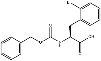 2-溴-N-(苄氧羰基)-DL-苯丙氨酸 结构式