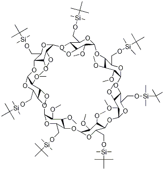 2,3-二甲基-6-叔丁基二甲基-Β-环糊精 结构式