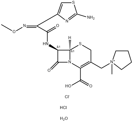 头孢吡肟盐酸盐 结构式