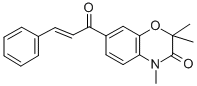 (E)-7-(1-Oxo-3-phenyl-2-propenyl)-2,2,4-trimethyl-2H-1,4-benzoxazin-3( 4H)-one 结构式