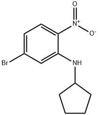 5-溴-N-环戊基-2-硝基苯胺 结构式