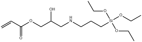 N-(3-丙烯酰氧基-2-羟丙基)-3-氨丙基三乙氧基硅烷 结构式
