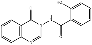 2-Hydroxy-N-(4-oxo-3(4H)-quinazolinyl)benzamide 结构式