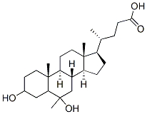 3,6-dihydroxy-6-methylcholanoic acid 结构式