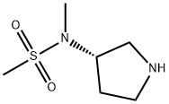 N-甲基-N-[(3S)-吡咯烷-3-基]甲磺酰胺 结构式