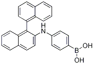 B-[4-(1-萘基-2-萘基氨基)苯基]硼酸 结构式