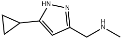 1-(5-cyclopropyl-1H-pyrazol-3-yl)-N-methylmethanamine(SALTDATA: FREE) 结构式