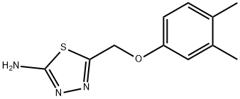 5-((3,4-二甲基苯氧基)甲基)-1,3,4-噻二唑-2-胺 结构式