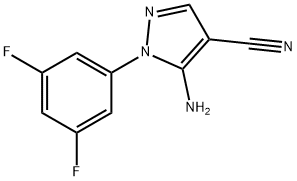 5-氨基-1-(3,5-二氟苯基)-1H-吡唑-4-甲腈 结构式