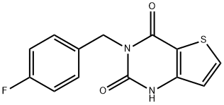 3-(4-氟苄基)噻吩并[3,2-D]嘧啶-2,4(1H,3H)-二酮 结构式