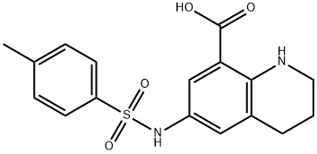 8-QUINOLINECARBOXYLIC ACID, 1,2,3,4-TETRAHYDRO-6-[[(4-METHYLPHENYL)SULFONYL]AMINO]- 结构式