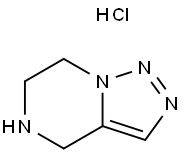 4,5,6,7-四氢-1,2,3-三氮唑并[1,5-A]吡嗪盐酸盐 结构式
